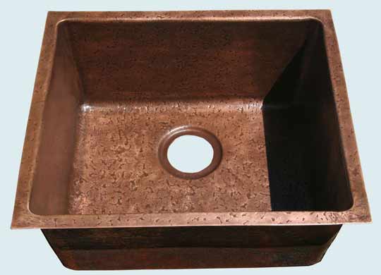 Handcrafted-Copper-Kitchen Sinks-Reverse Hammered Interior