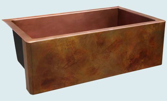 Handcrafted-Copper-Kitchen Sinks-Eva's Favorite Old World Patina On Apron