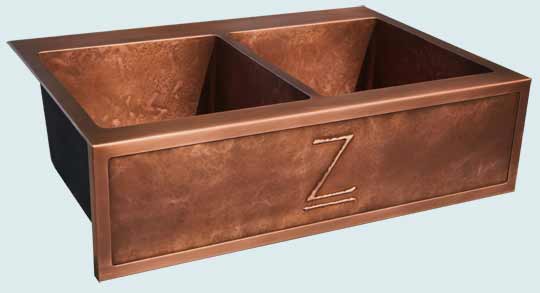 Handcrafted-Copper-Kitchen Sinks-"Z" Apron & Ray's Famous Hammering