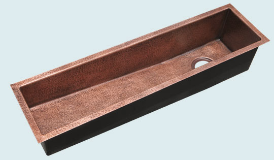 Handcrafted-Copper-Kitchen Sinks-Random Hammered Trough