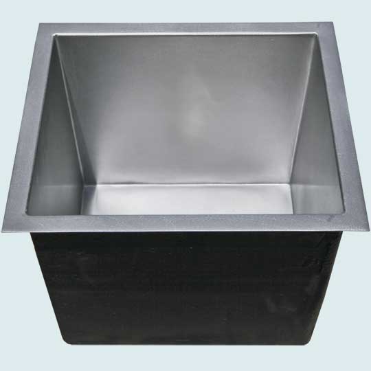 Handcrafted-Pewter-Kitchen Sinks-Pewter Square Corners