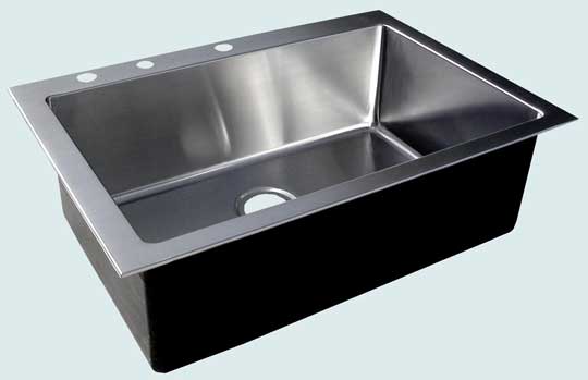 Handcrafted-Stainless-Kitchen Sinks-Drop-In Classic Single