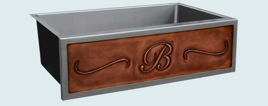 Handcrafted-Stainless-Kitchen Sinks-Repousse B & Scrolls In Copper