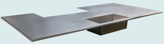 Handcrafted-Stainless-Countertops-Sink and Cooktop Cutout