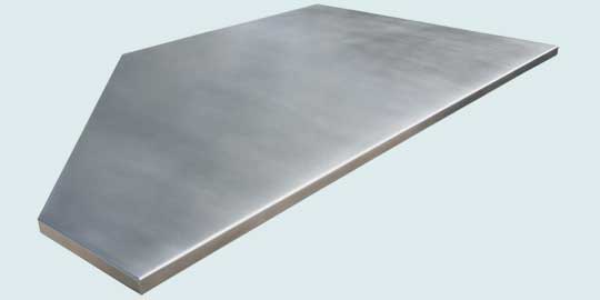 Handcrafted-Stainless-Countertops-Matte Finish W/ Angled Corner 