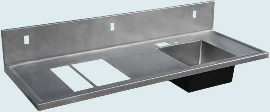 Handcrafted-Stainless-Countertops-Marine Edges & Matte Finish