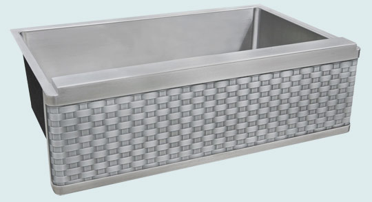 Handcrafted-Stainless-Kitchen Sinks-Stainless Sink with Zinc Weave Apron