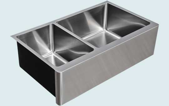 Handcrafted-Stainless-Kitchen Sinks-Double W/ Apron