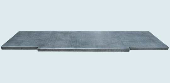 Handcrafted-Zinc-Countertops-Extended Front & Reverse Hammered