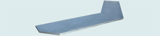 Handcrafted-Zinc-Countertops-V Shaped W/ Angled Corner