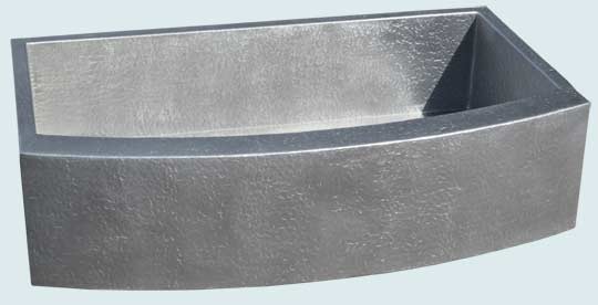 Handcrafted-Pewter-Kitchen Sinks-Random Hammered & Curved Apron