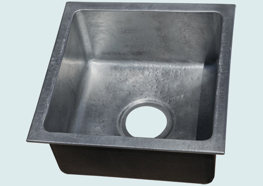 Handcrafted-Zinc-Kitchen Sinks-Zinc Reverse Hammered Drop-In