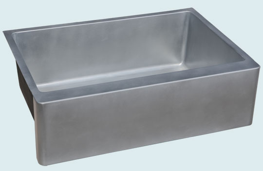 Handcrafted-Zinc-Kitchen Sinks-All Smooth Zinc Farmhouse