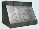 Zinc Range Hood in Slope Front