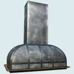 Zinc Range Hood in Double Roll